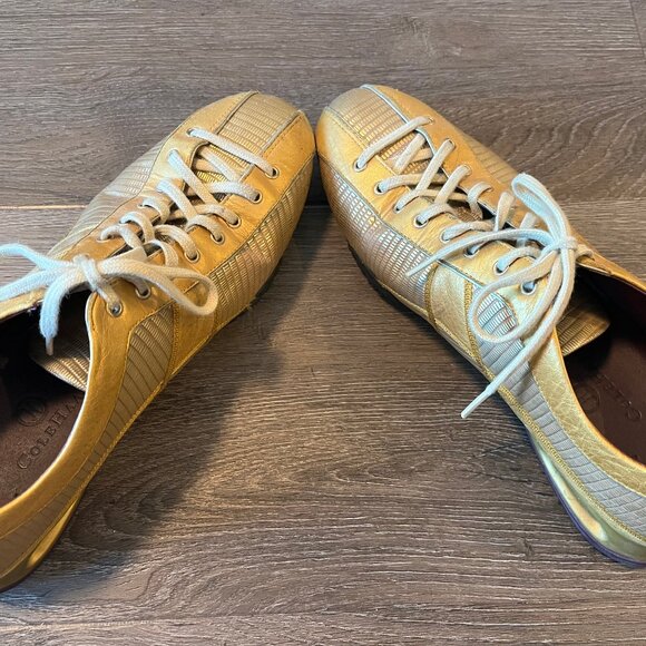 Cole Haan Woman's Gold Shoes- Size 8 1/2B - Picture 3 of 6